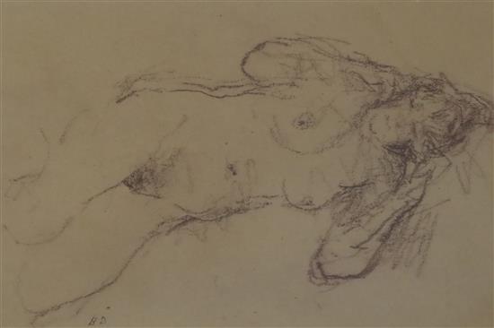 Bernard Dunstan (1920-2017) Nude 11 x 7.5in.